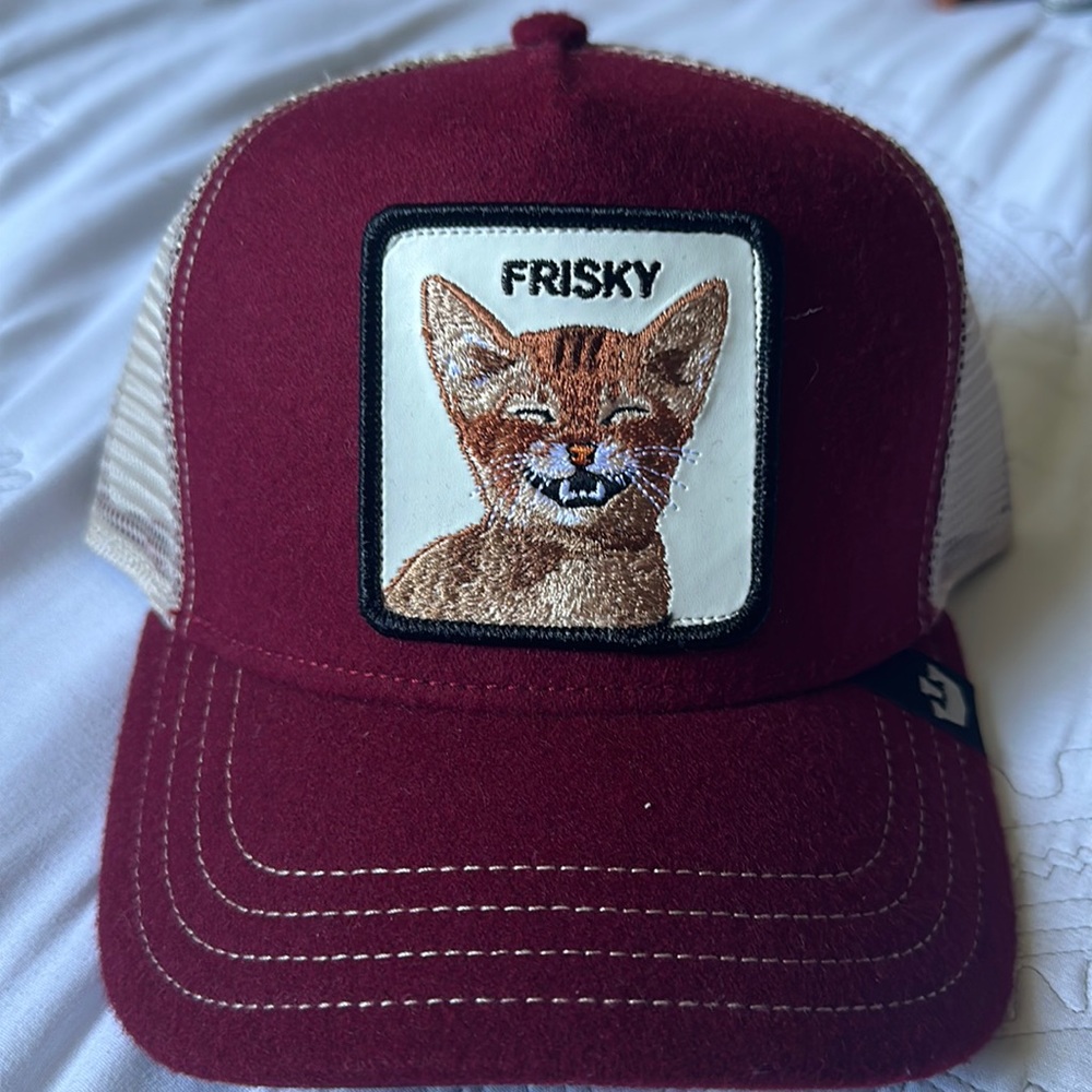 Goorin Farm Trucker Baseball Cap Bent Cat Limited Edition Hat FRISKY WHISKY Rare